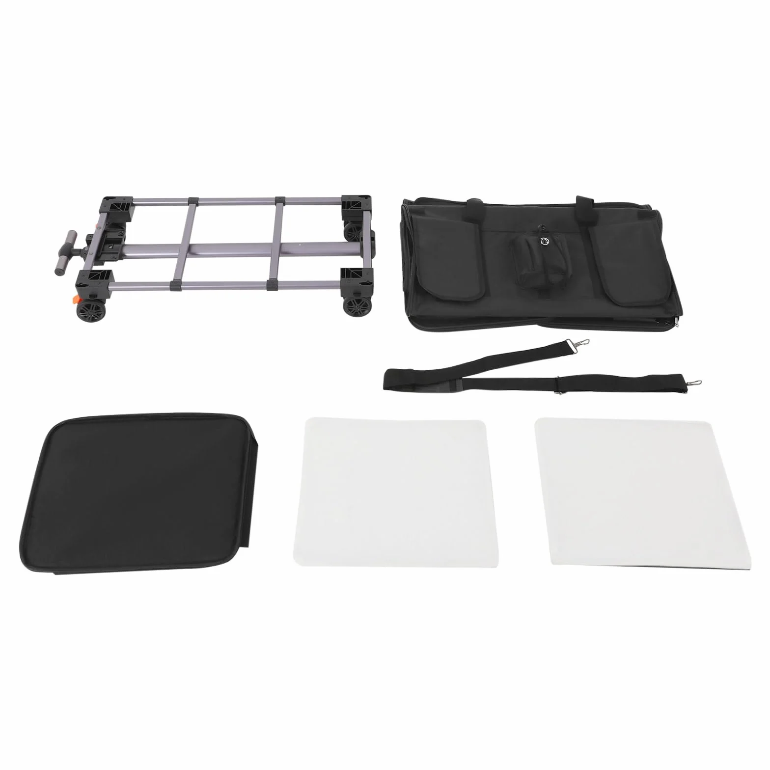 Sac de transport pour chat avec roulettes pliable 17,5 kg noir