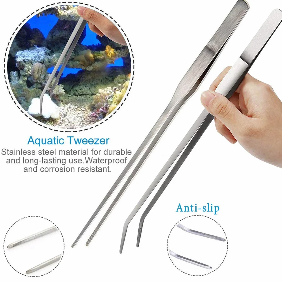 Pince Aquarium Aquascaping Kit 5 en 1 Acier Inoxydable
