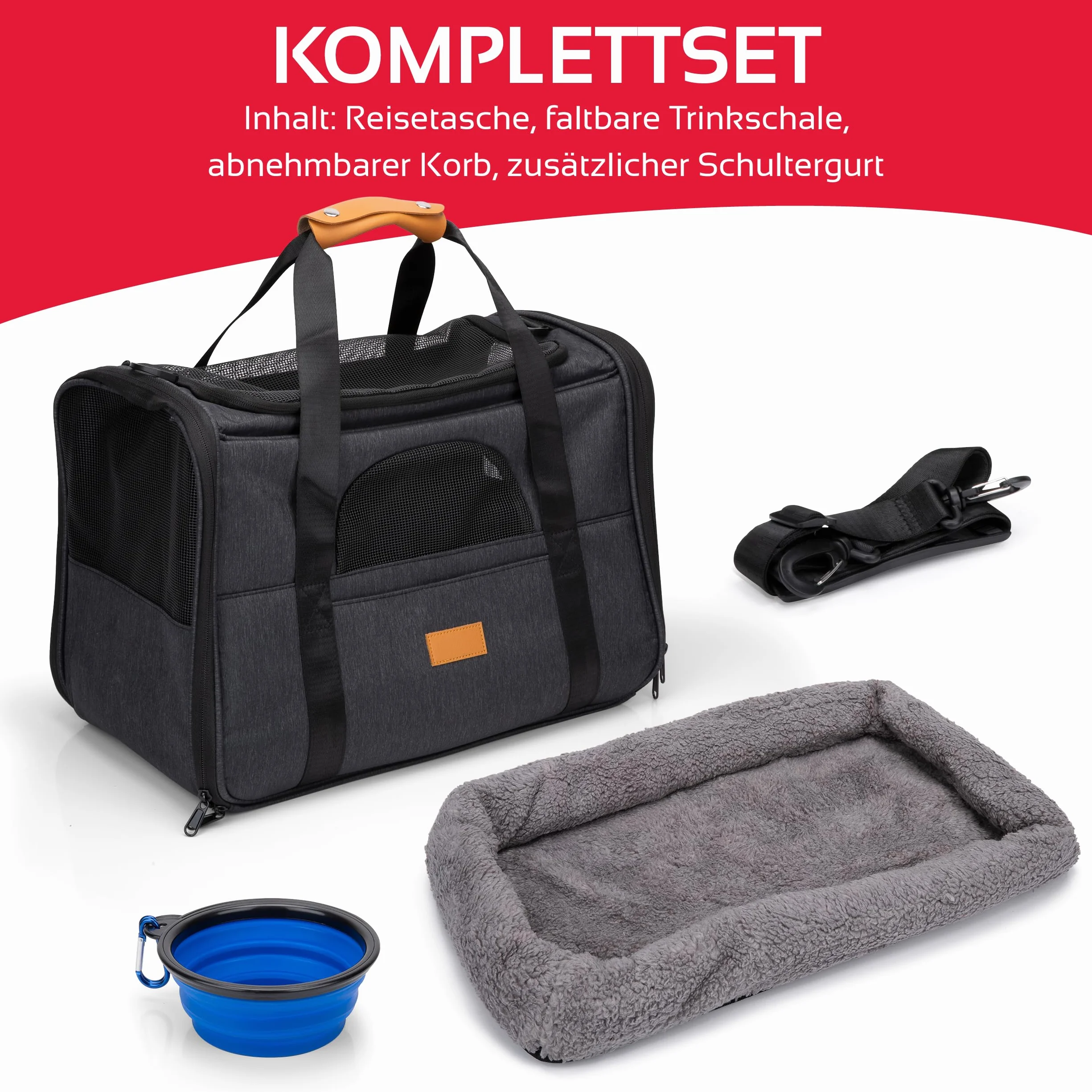 maxxpro Sac de Transport Animal 44x31x34 cm Gris