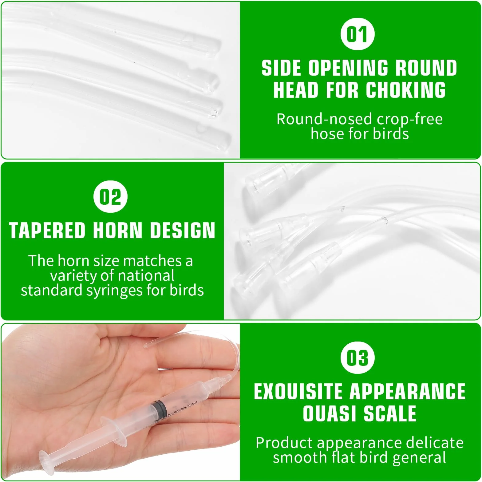 Lot de 15 tuyaux 10 ml seringues avec tuyau accessoires pigeons mangeoires outils d'alimentation manuelle sonde bébés oiseaux