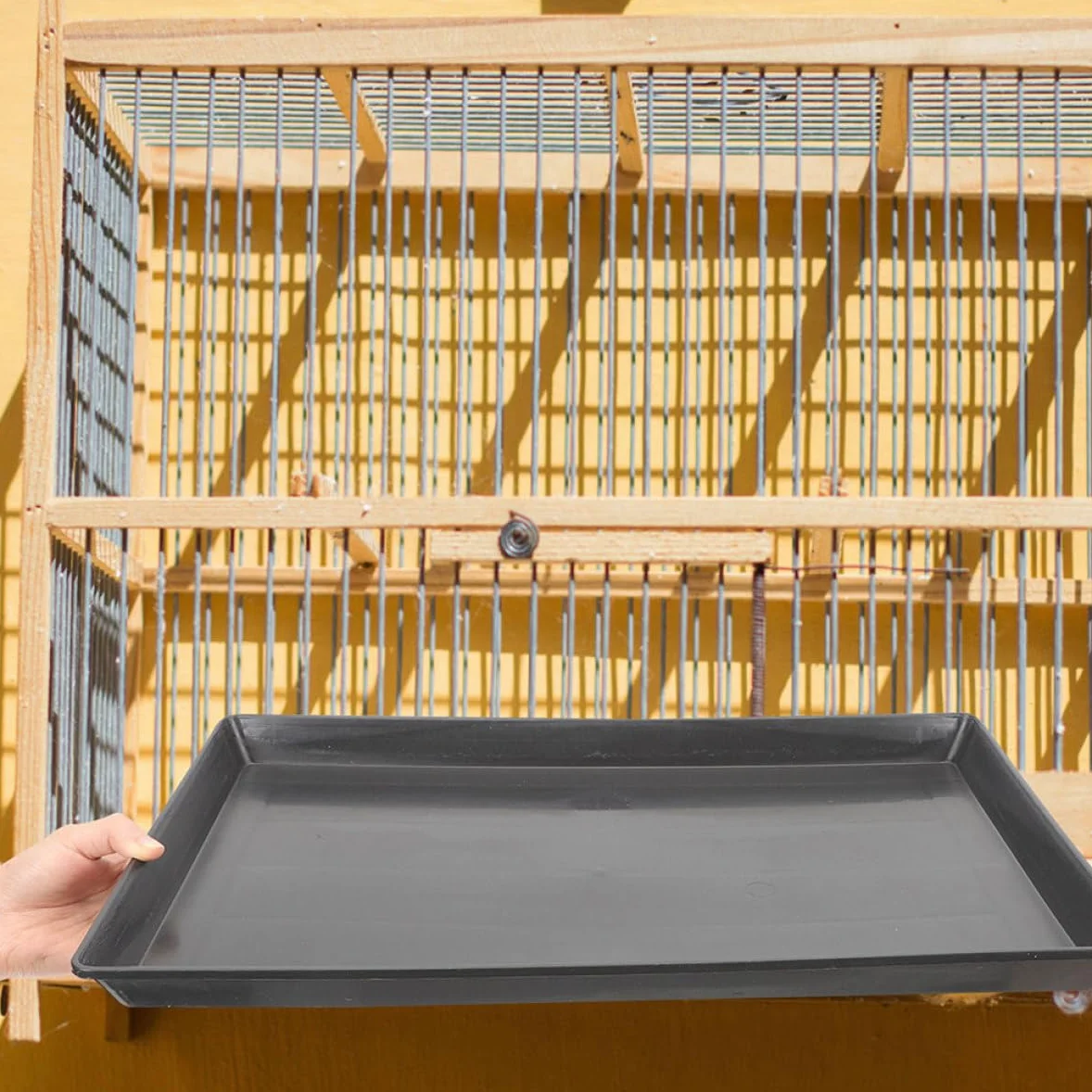 BESPORTBLE Plateau pour Animaux de Compagnie Bac de Cage pour Oiseaux Bac Remplacement Cage d'oiseaux Plateau Fond Chien Chien Abdos Black