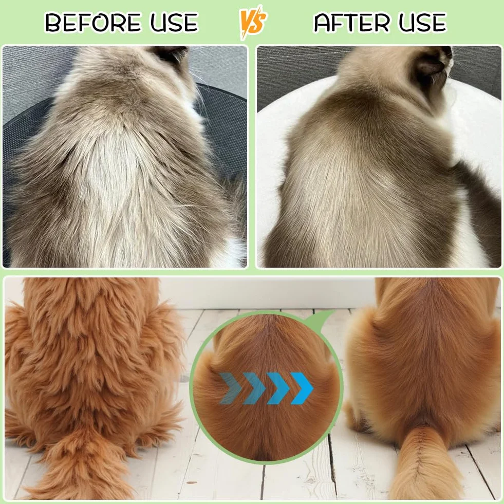 OFFCUP Peigne Autonettoyant pour Chats, Peigne de Toilettage avec Libération Bouton