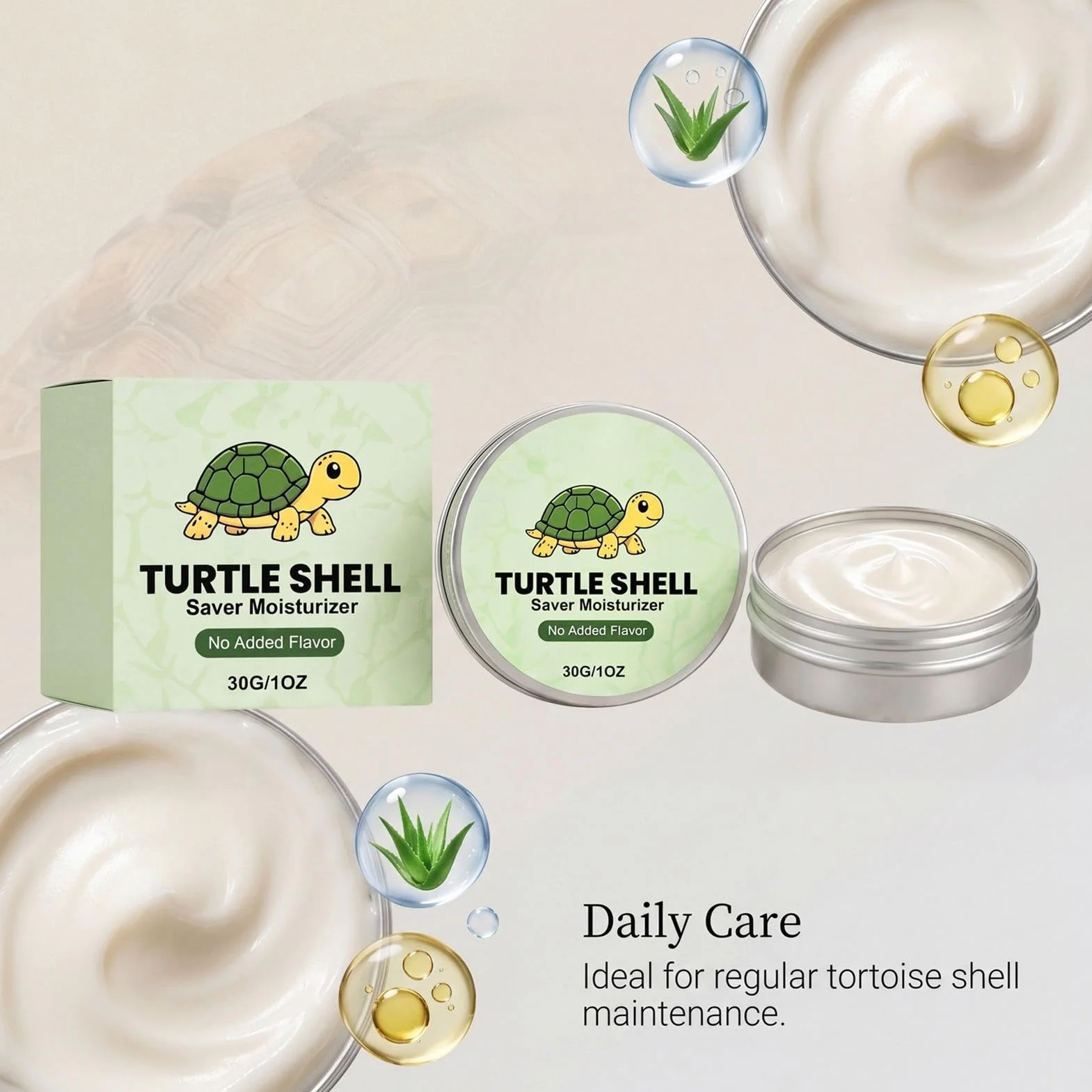 Hydratant pour tortues Crème hydratante longue durée pour reptiles terrestres baume après-shampoing peau sèche