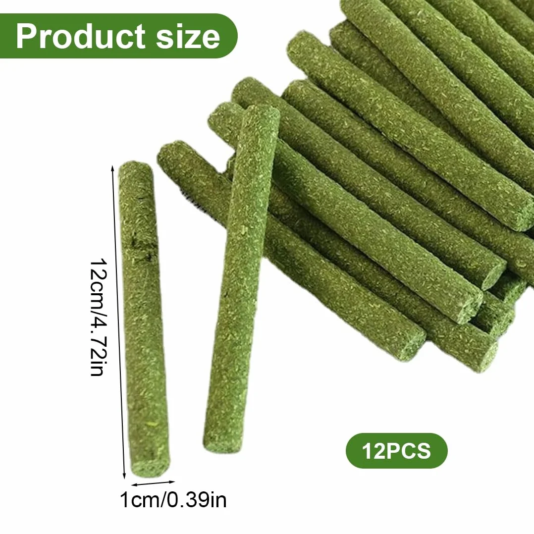 WeddHuis Bâtons de Foin Jouet à mâcher pour Lapin Cochon d'Inde Hamster Chinchilla, 20 Pcs, 3 Saveurs