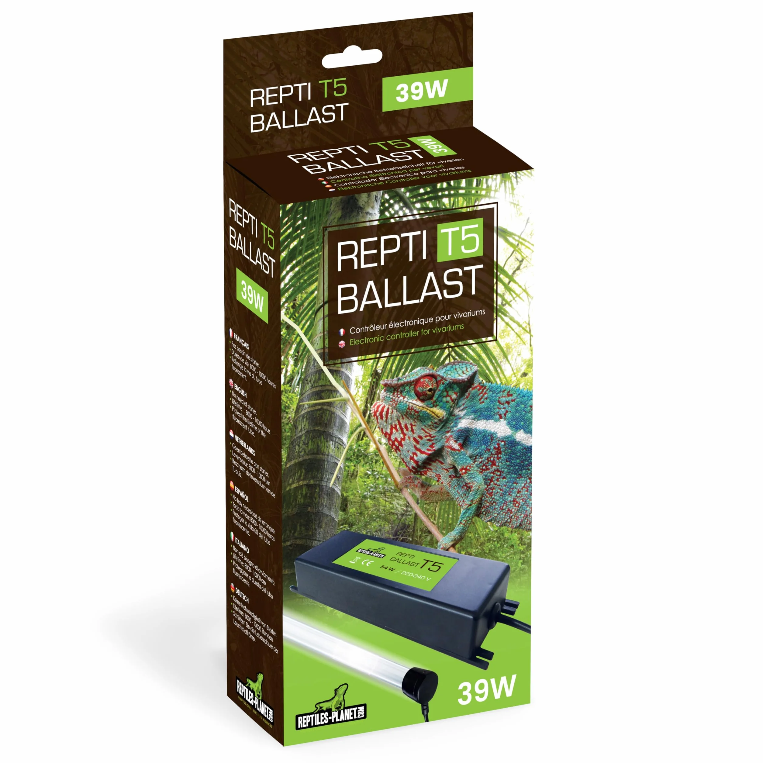 Reptiles Planet Repti Ballast Tube Fluorescent T5 39 W Noir
