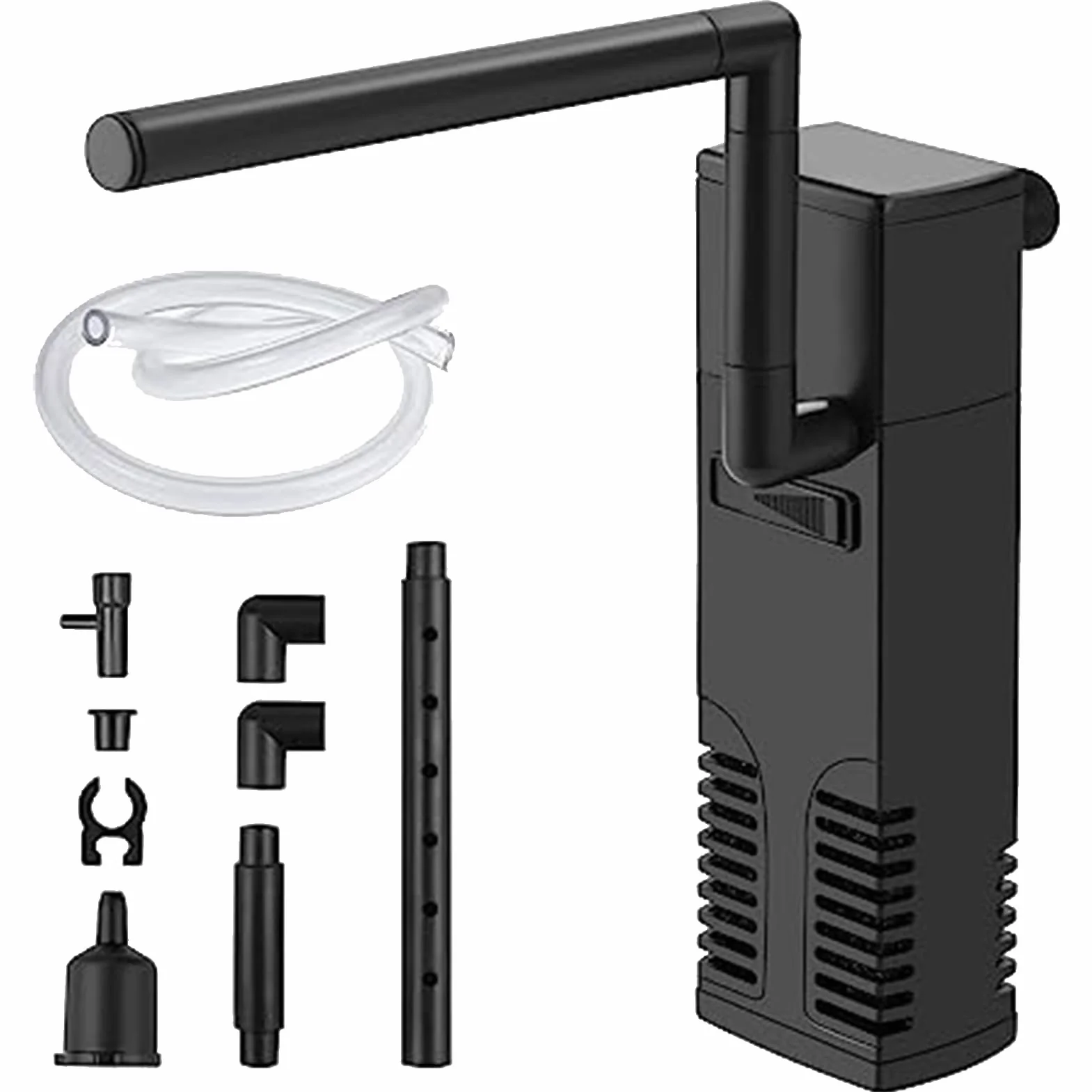 GERUI Filtre d'aquarium Pompe 4W 300L/h Circulation d'eau réglable pour Aquarium 60L