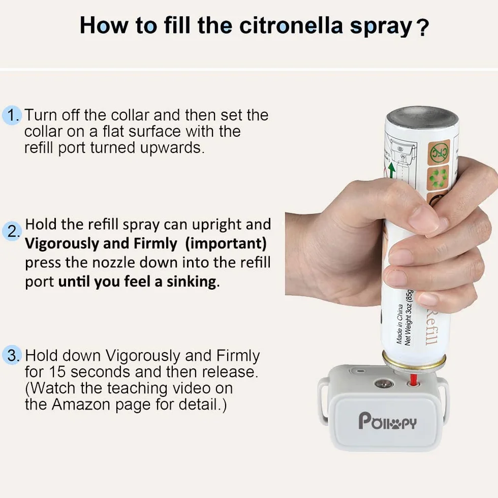 Citronnelle Spray Anti-Aboiement pour Chien, Recharge 85g