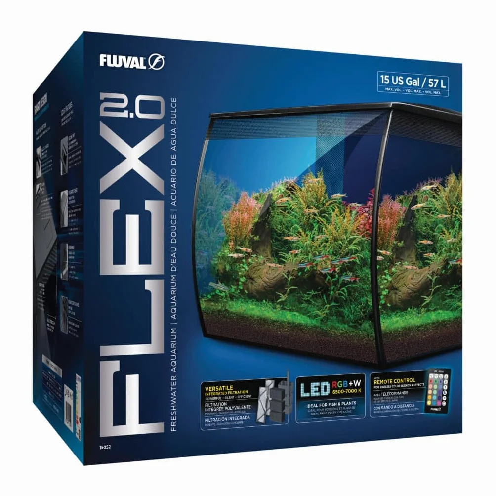 Fluval Flex 2.0 Aquarium Kit Noir 57 l