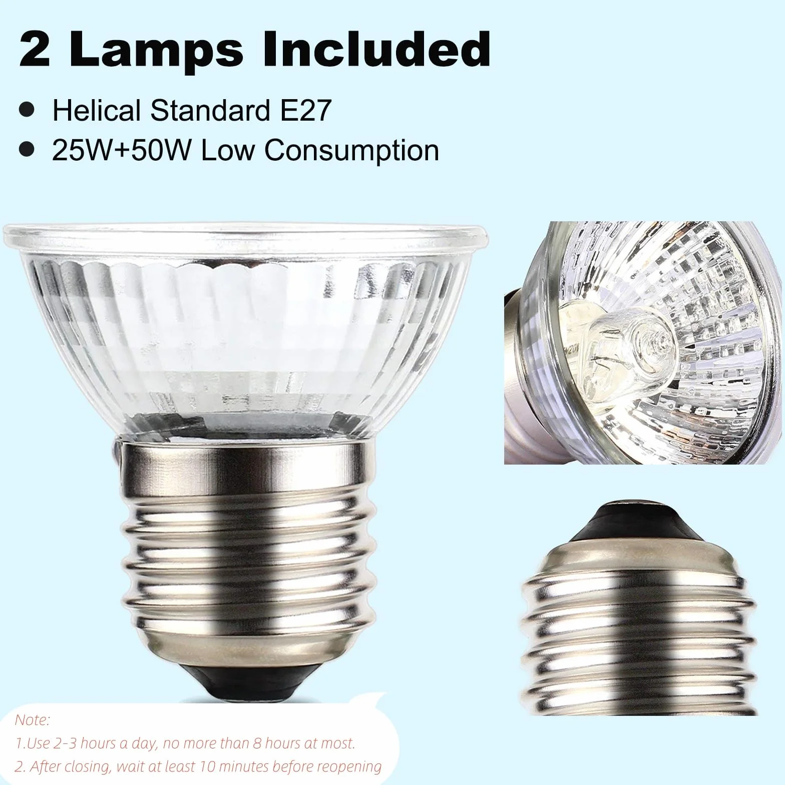 Lampe Chauffante Tortue Reptiles et Amphibiens avec 2 Ampoules Basking Spot UVA UVB et Pince Pivotante 360°