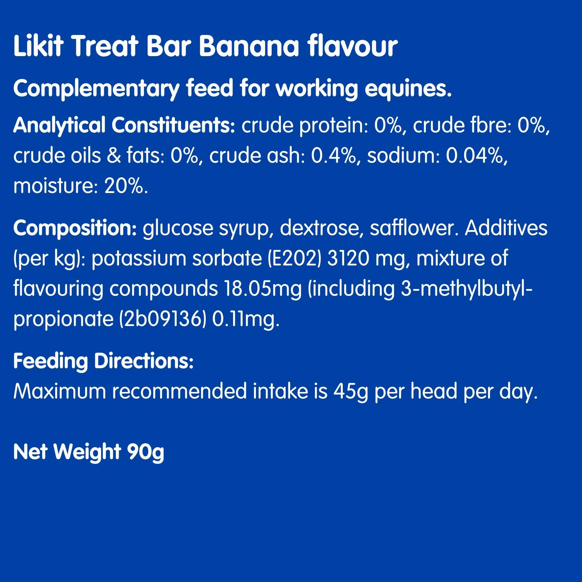 Likit Barre à friandises 90 g Banane pour Cheval entraînement récompense