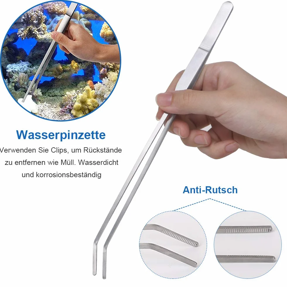 SlowTon Aquarium Tool Set 5-en-1 Pince en Acier Inoxydable