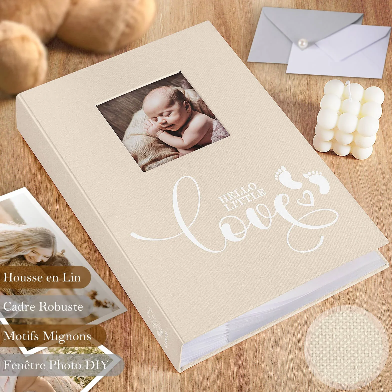 Album Photo Bébé 10x15 300 Pochette, Livre Photo Enfant, Beige