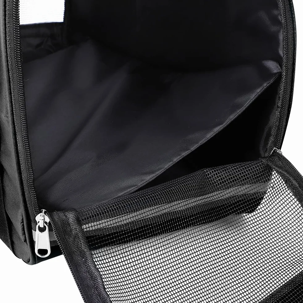 Sac de Transport pour Chat Chien Pliable à Parois Souple Bandoulière Réglable Respirant