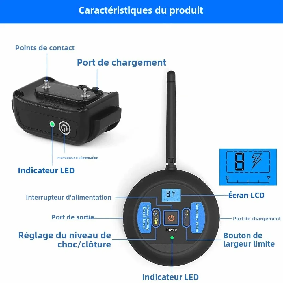 Clôture électronique sans Fil pour Chien Stop Barker Anti-Fugue