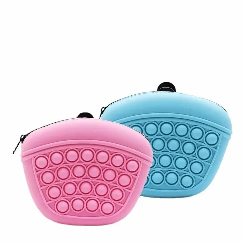Pochette de dressage pour chien avec grande capacité - Sac banane portable pour récompenses de chien - Idéal pour la marche, le dressage et la randonnée - Couleur rose