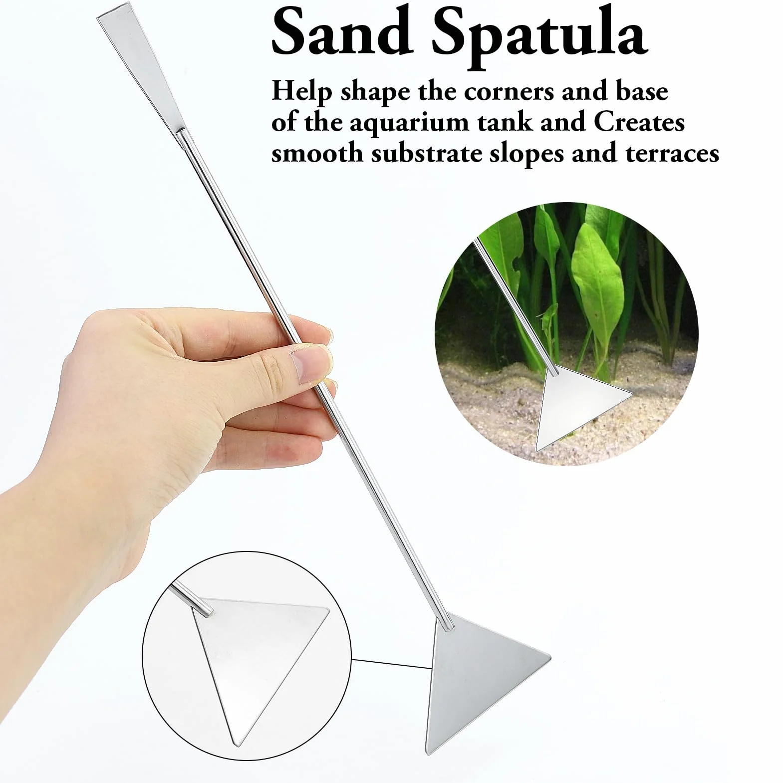 Aquarium Aquascaping Kit 4 Pièces Acier Inoxydable Pincettes Ciseaux Spatule Sac Rangement