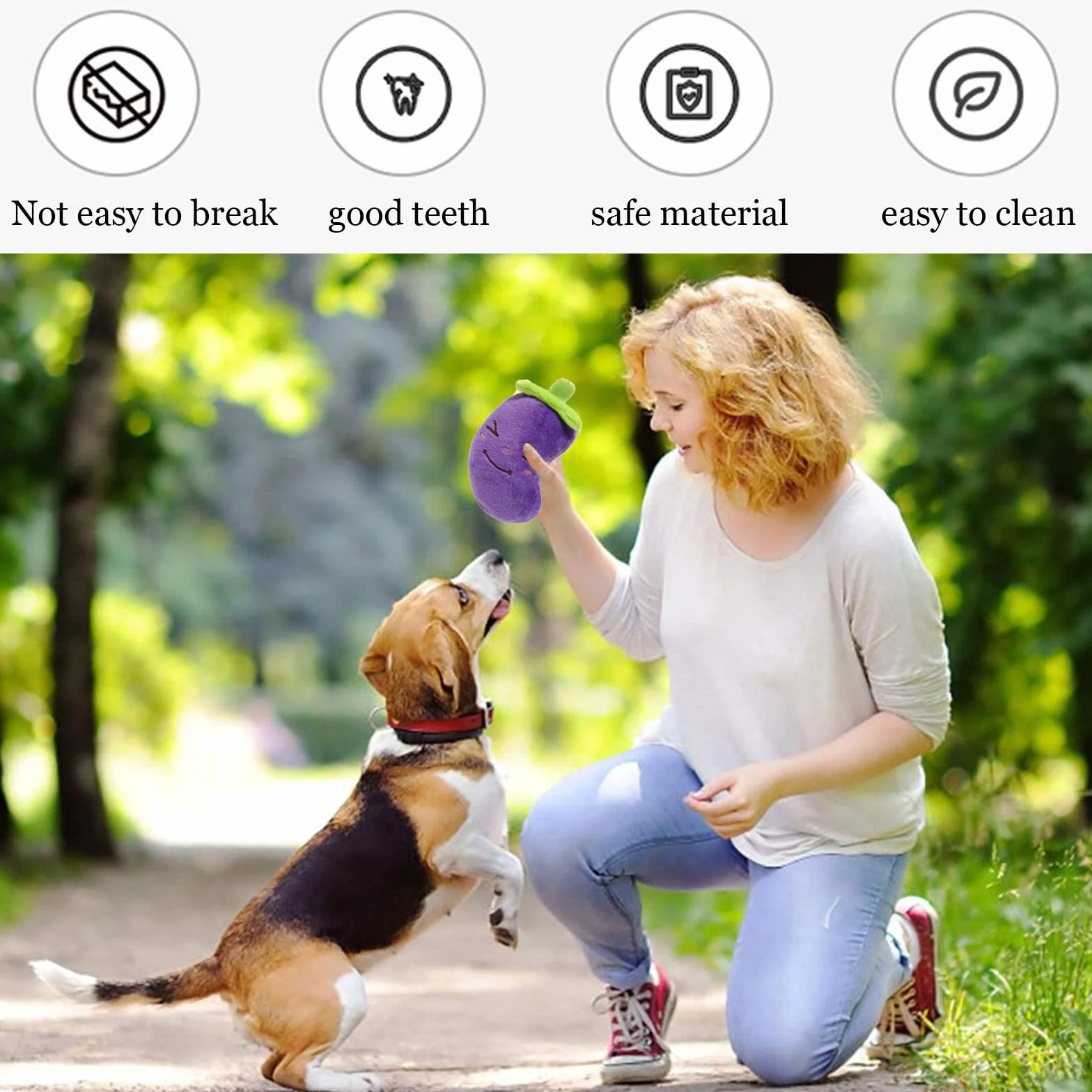 Lot de 7 Jouets Couineurs pour Chien, Jouets Fruits et Légumes pour Petit ou Moyen Chien