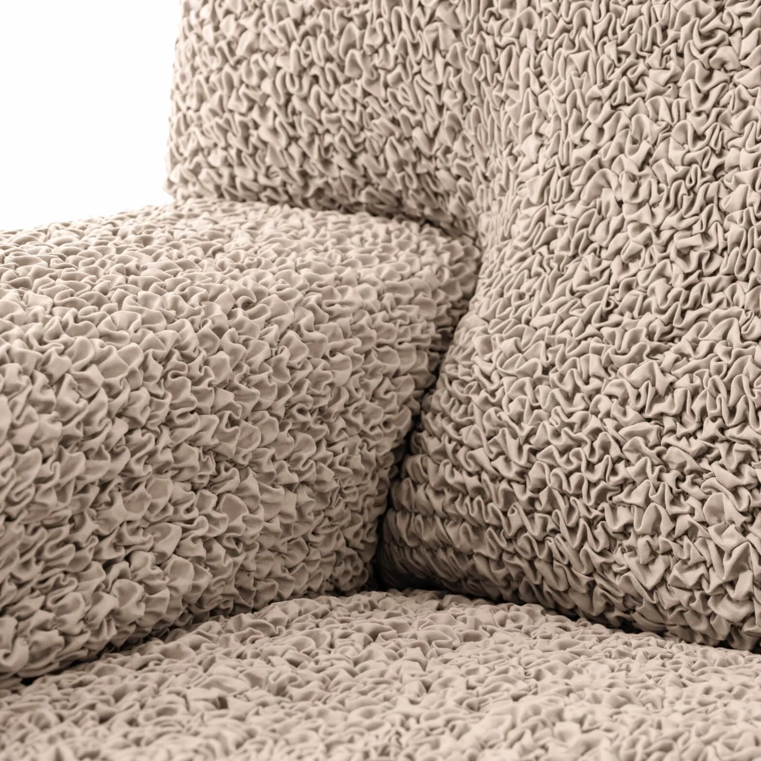 Housse de tête de lit et Tour de lit 2 Personnes Microfibre Unie Anti-Rayures Lavable Machine Oeko-TEX Taupe