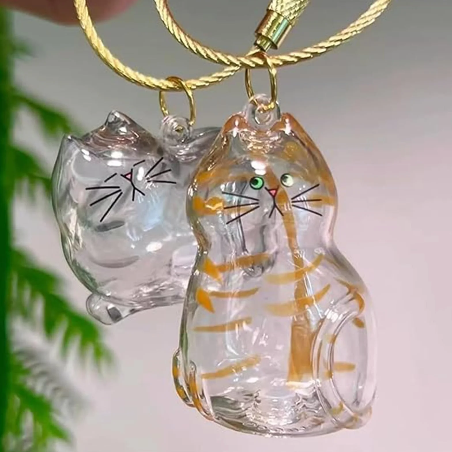 Porte-Clés en Acrylique Transparent pour Poils de Chat, Souvenir Fourrure Animaux