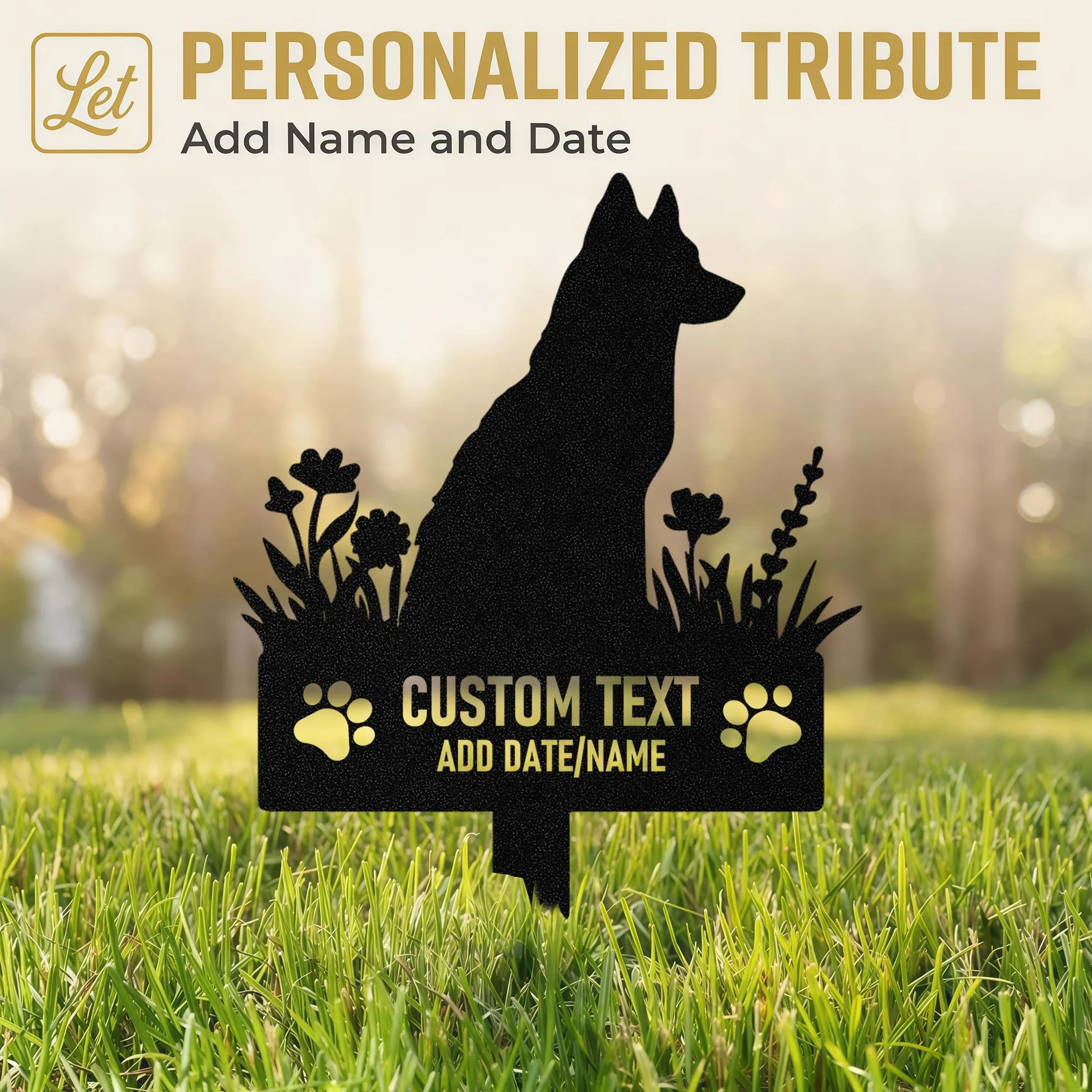 Pierre Tombale Personnalisée pour Chien & Chat, Cadeaux Commémoratifs Souvenir Imperméable d'extérieur