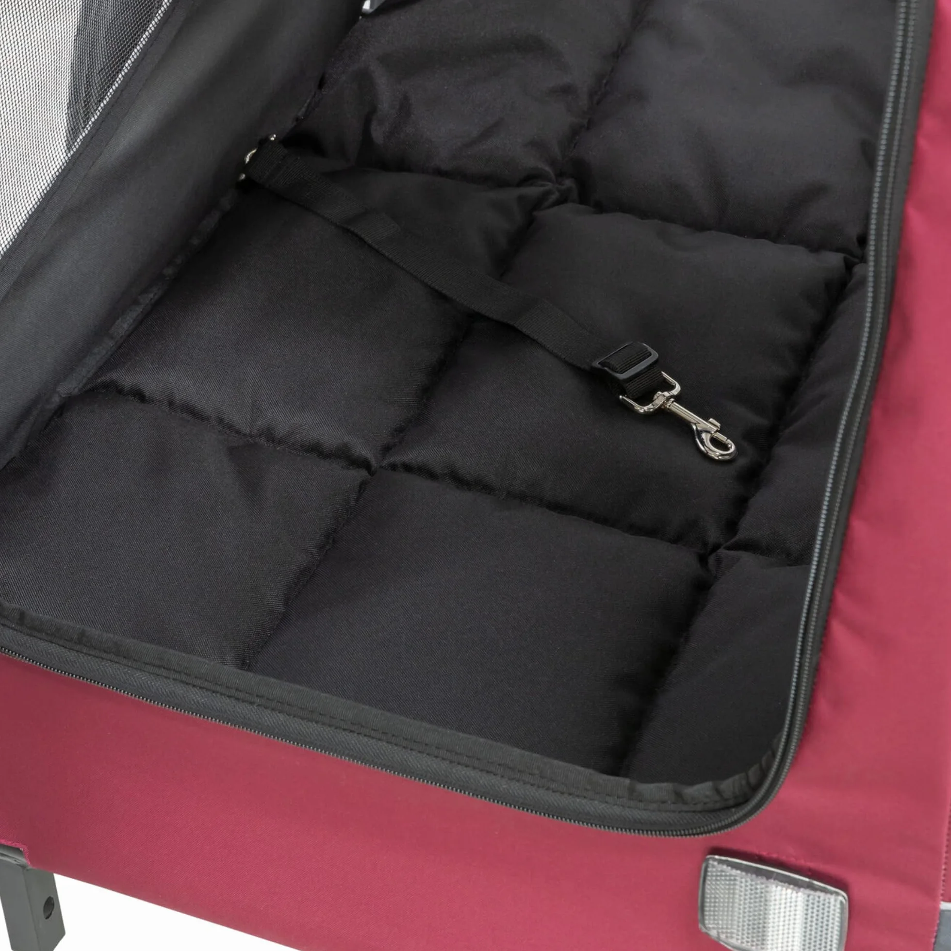 Trixie Remorque vélo pour Chien Transport sûr Pliable Gris Rouge Taille M 63 x 68 x 75/137 cm