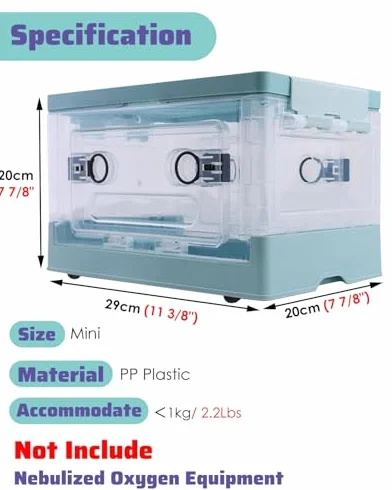 Chambre à oxygène portable pour chiots et chatons, soutient la santé respiratoire
