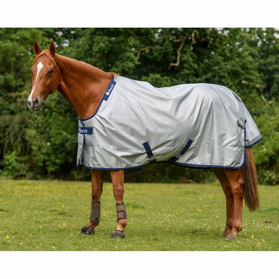 Bucas PowerTurnout Light Couverture Cheval Argenté 145 cm