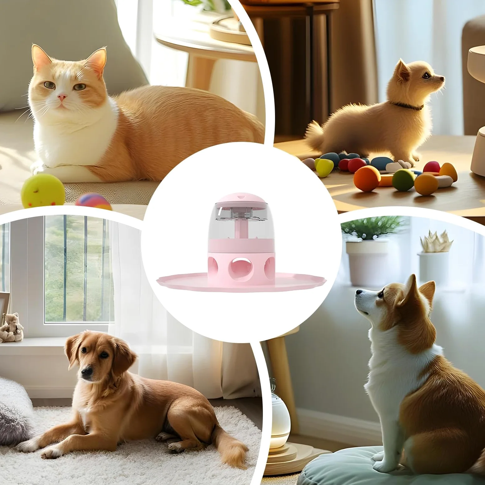 Distributeurs De pour Chien - Jouet Interactif de Distribution | de pour Chien | Mangeoire Antidérapante pour Stimulation Mentale,Stimulation Mentale et Anti-Ennui pour