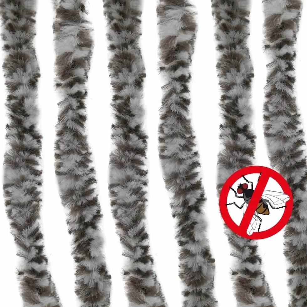 Rideau de porte chenille anti mouche