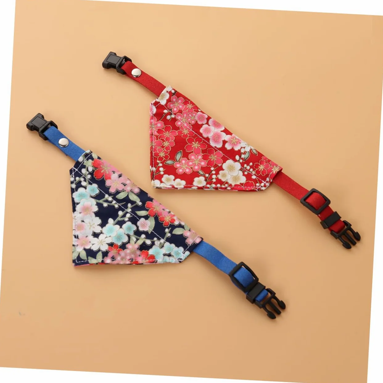 Kisangel 6pièces Collier Bandana pour Chien De Motif Floral Élégant Accessoires Animaliers Réglables Et Confortables