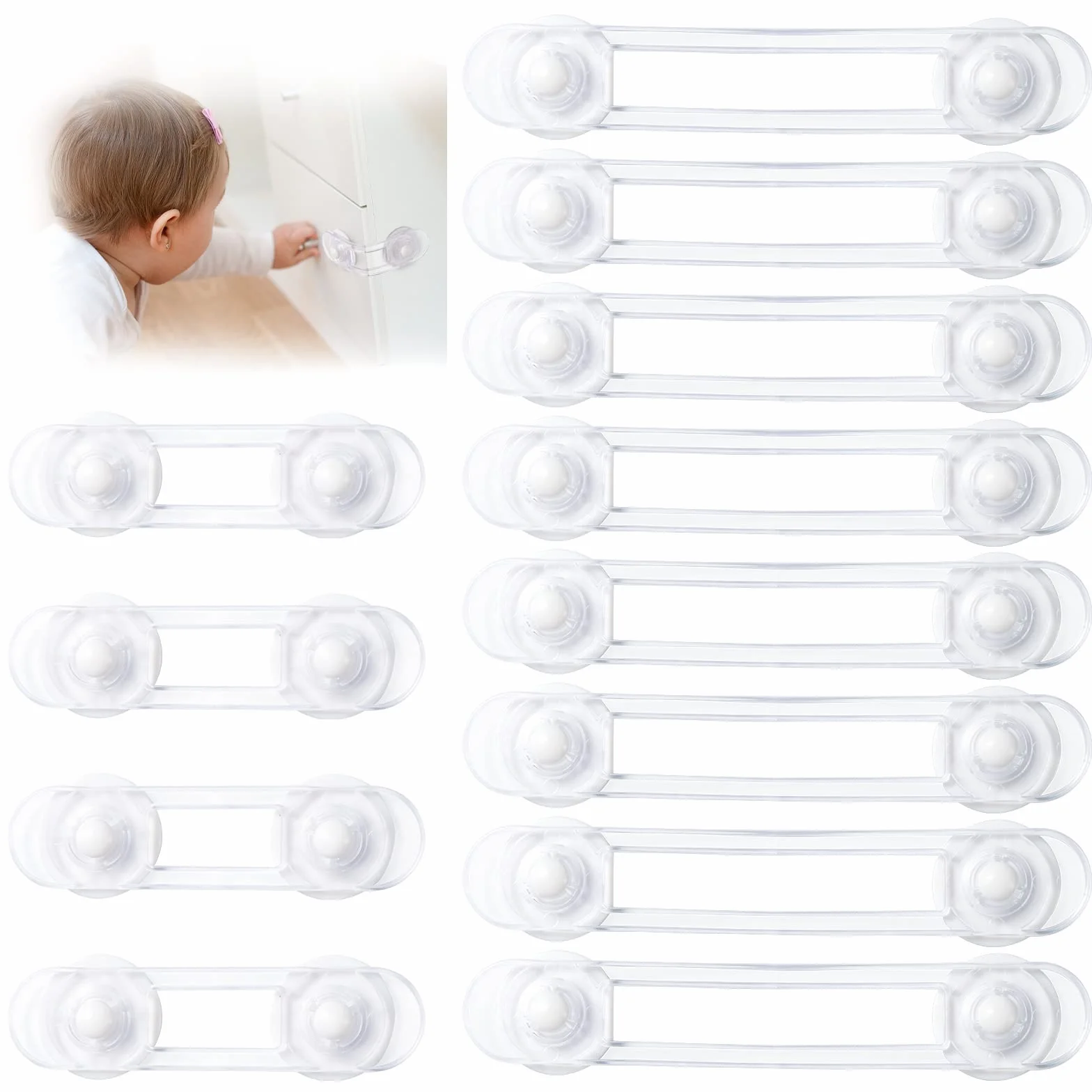Vinabo Bloc Placard Bebe 4k Securite Bebe Serrures Enfant Tiroirs Fridge Protection Securite Domestique 12 Pieces