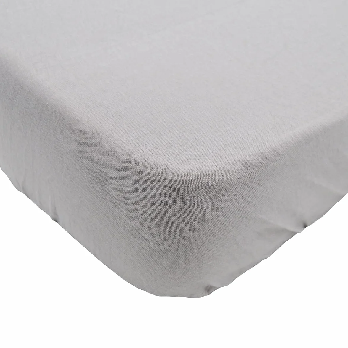 BabyCalin Lot de 2 Draps Housse Blanc/Gris 60 x 120 cm Certifié OEKO-TEX