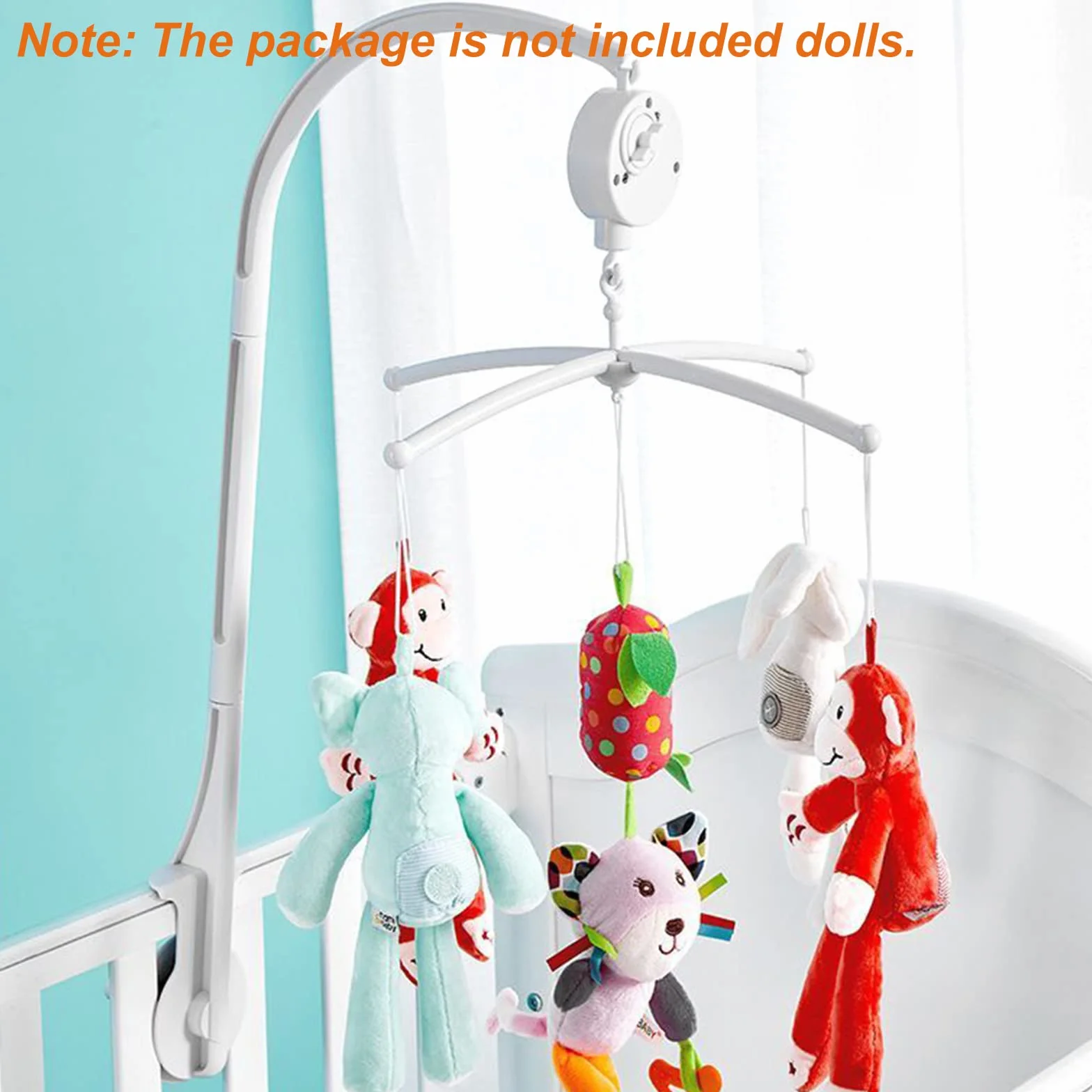 Support Mobile pour Lit Bébé 68 cm avec Boîte à Musique Légère
