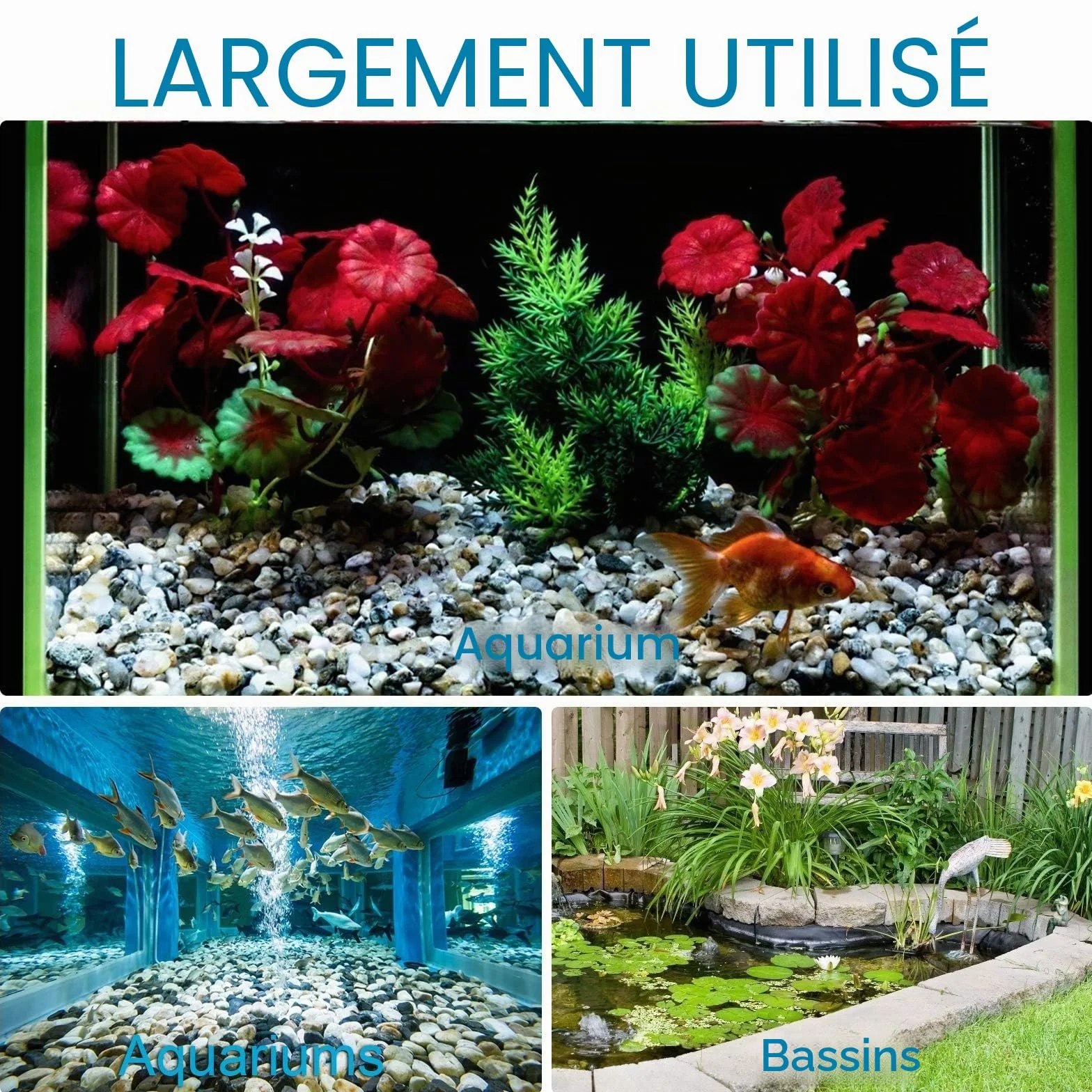 Contrôle du flux d'air pour aquarium, pierres à air, tuyaux 8 m, valves anti-retour, distributeur 4 voies