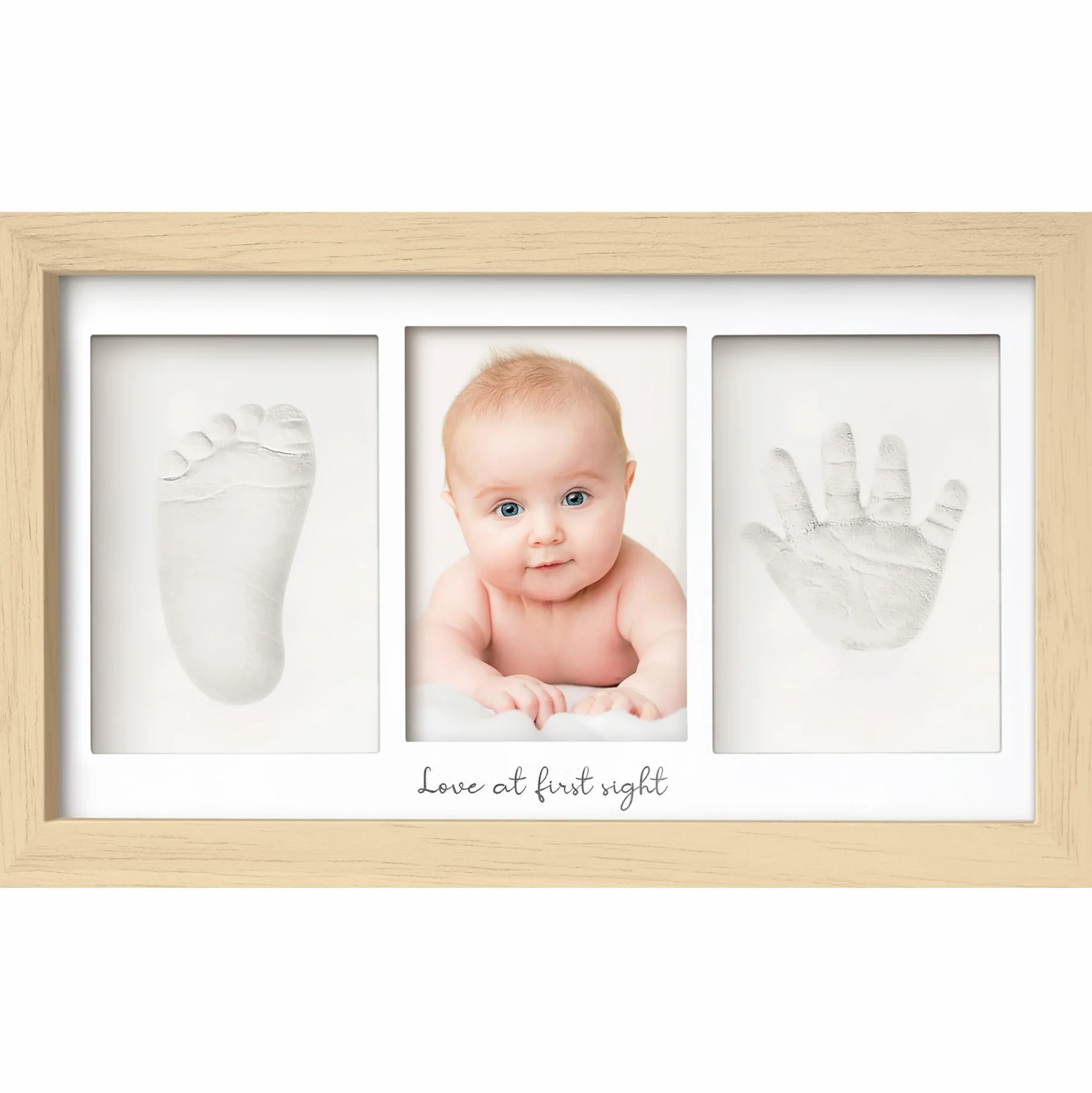 Kit d'empreintes de mains et de pieds de bébé – Cadre souvenir nouveau-né, cadeaux personnalisés pour bébé