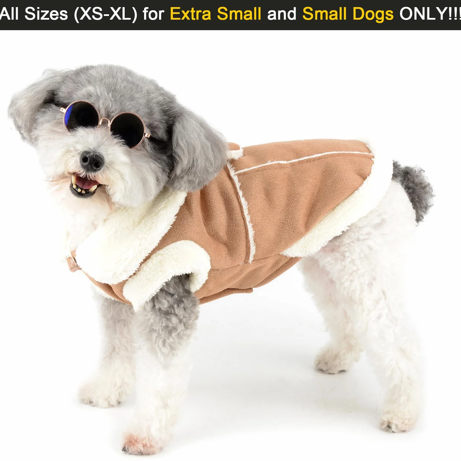 Manteau d'hiver en polaire pour chien avec anneau en D, gilet chaud et doux pour petit chien et chat
