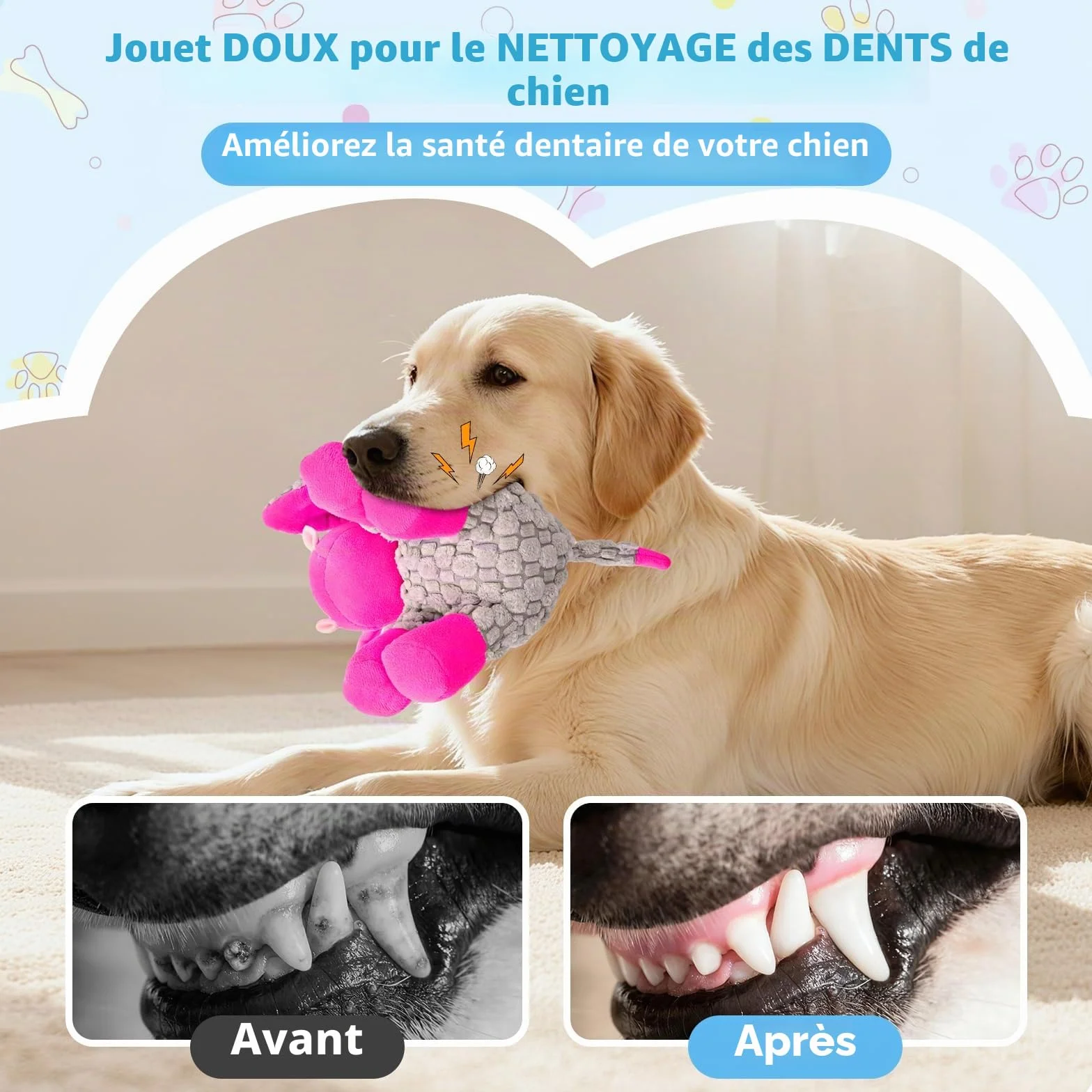 Jouets Interactifs pour Chiens avec Chiffon en Coton et Papier Froissé