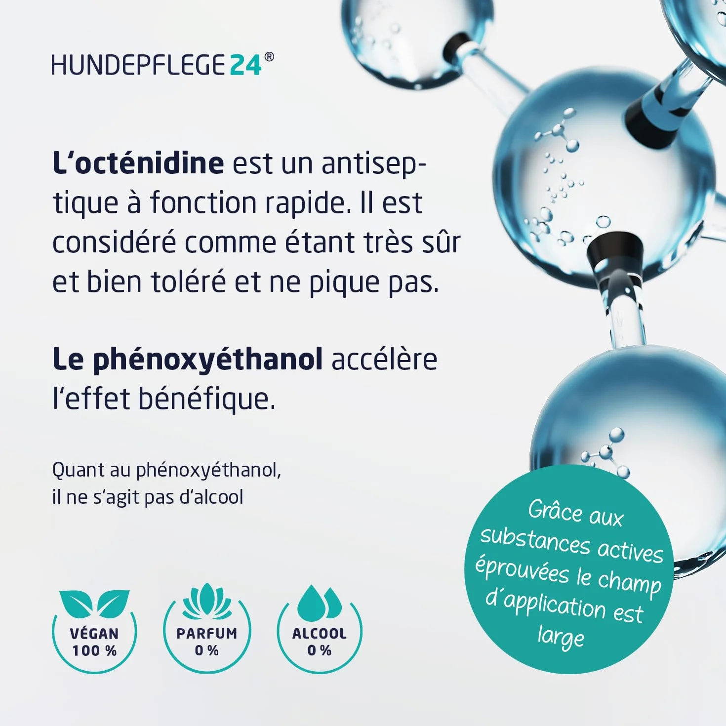 Spray Antiseptique Chien Chat 125ml - Désinfecte Apaise Soigne Protège Blessures Cicatrisant