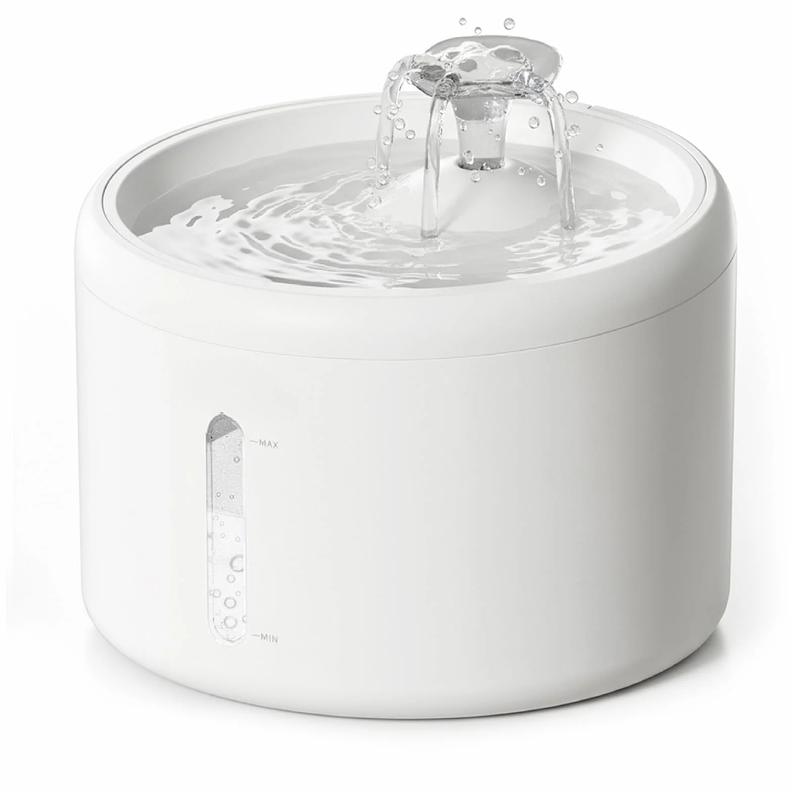 Fontaine à Eau Chat 2,5L Grande Capacité Ultra Silencieuse 8dB 6 Filtres Multi-Niveaux Distributeur Eau Chat ABS