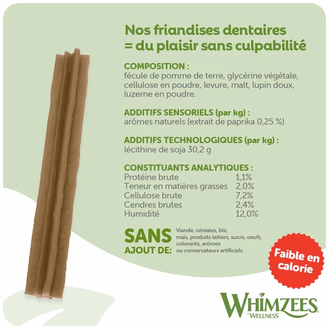 WHIMZEES Bâtonnets pour Chiots XS/S 28 Pièces Friandises Naturelles sans Céréale Végétariennes