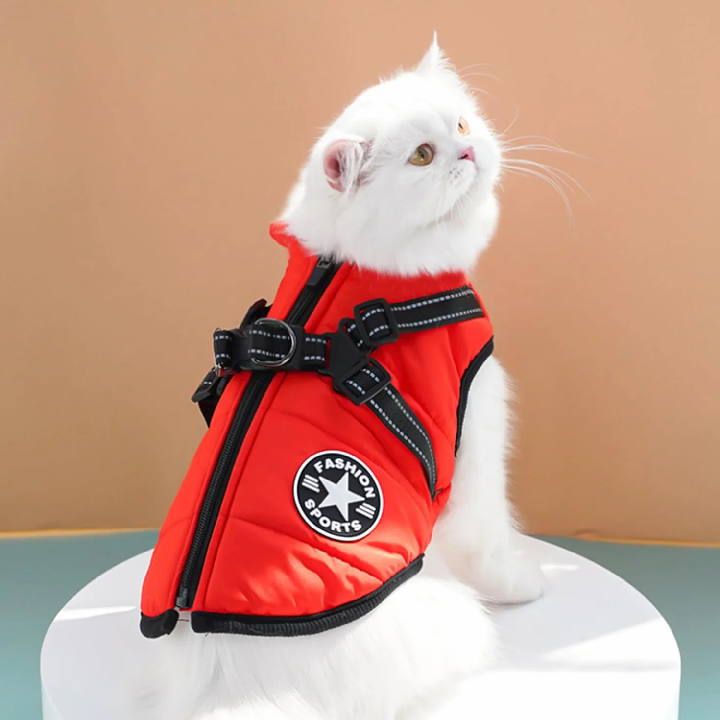 Manteau d'hiver Imperméable pour Chien avec Harnais Veste Réfléchissante Coupe-Vent Petit Moyen