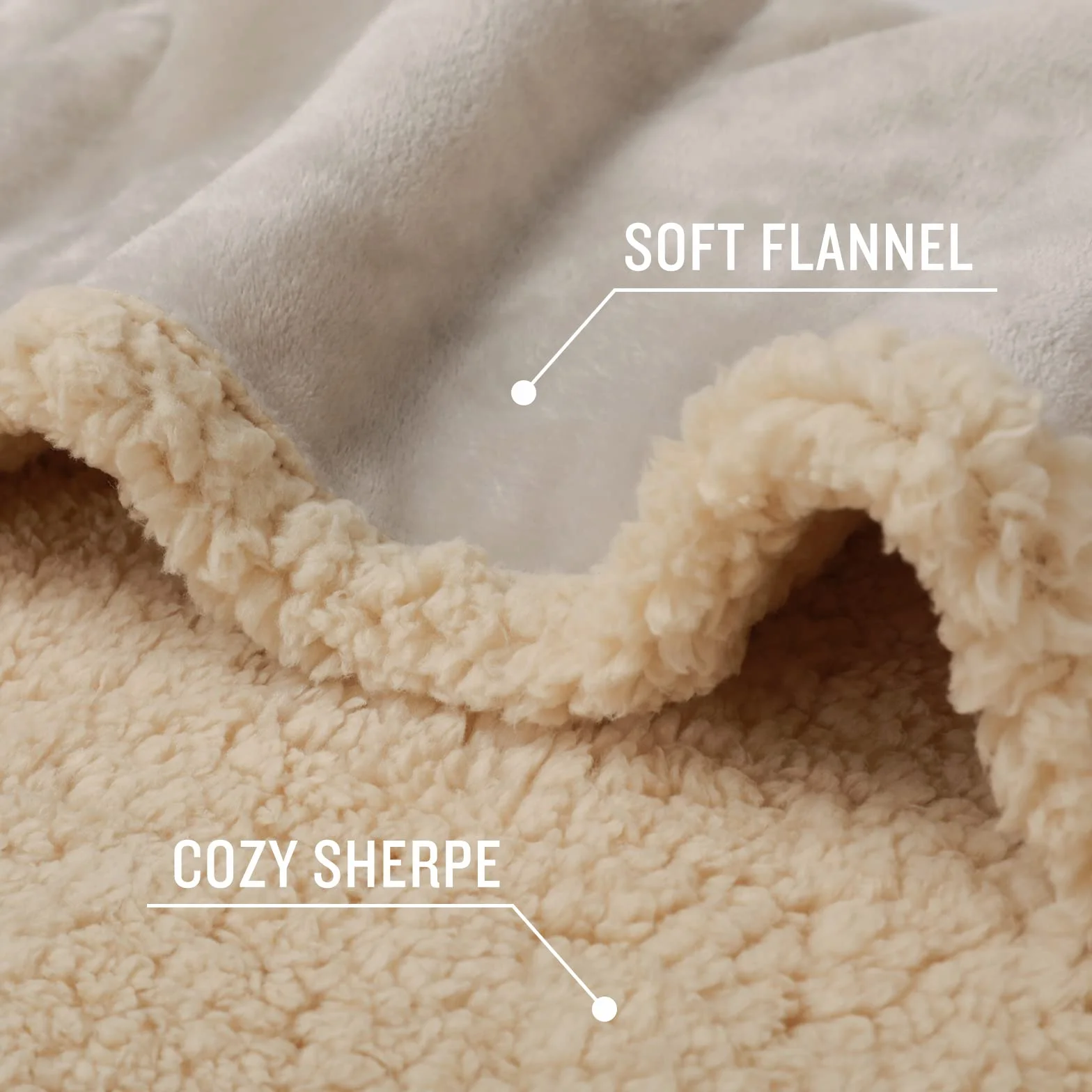 Couverture Imperméable pour Chat Chien Anti-Pipi Double Couche L 145x165cm Blanc Gris