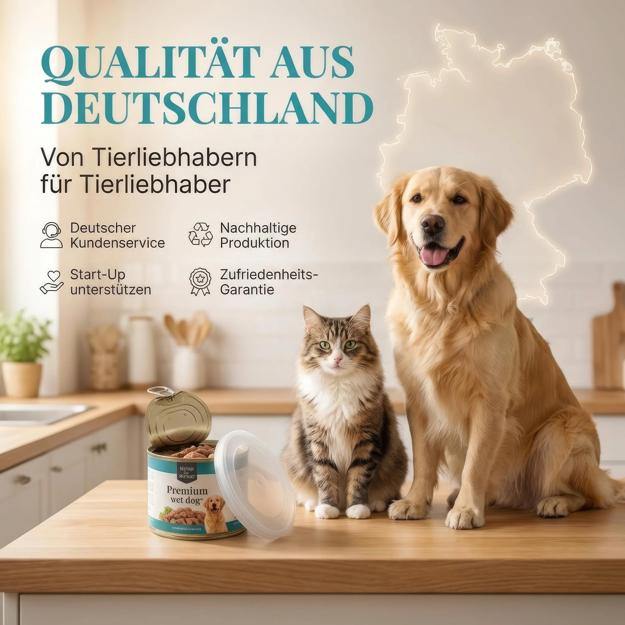HUND IST KÖNIG® Couvercle de boîte – Couvercle robuste pour boîtes pour garder les aliments pour animaux frais et refermer les odeurs | Couvercle de boîte de 400 g / couvercle de boîte de 800 g