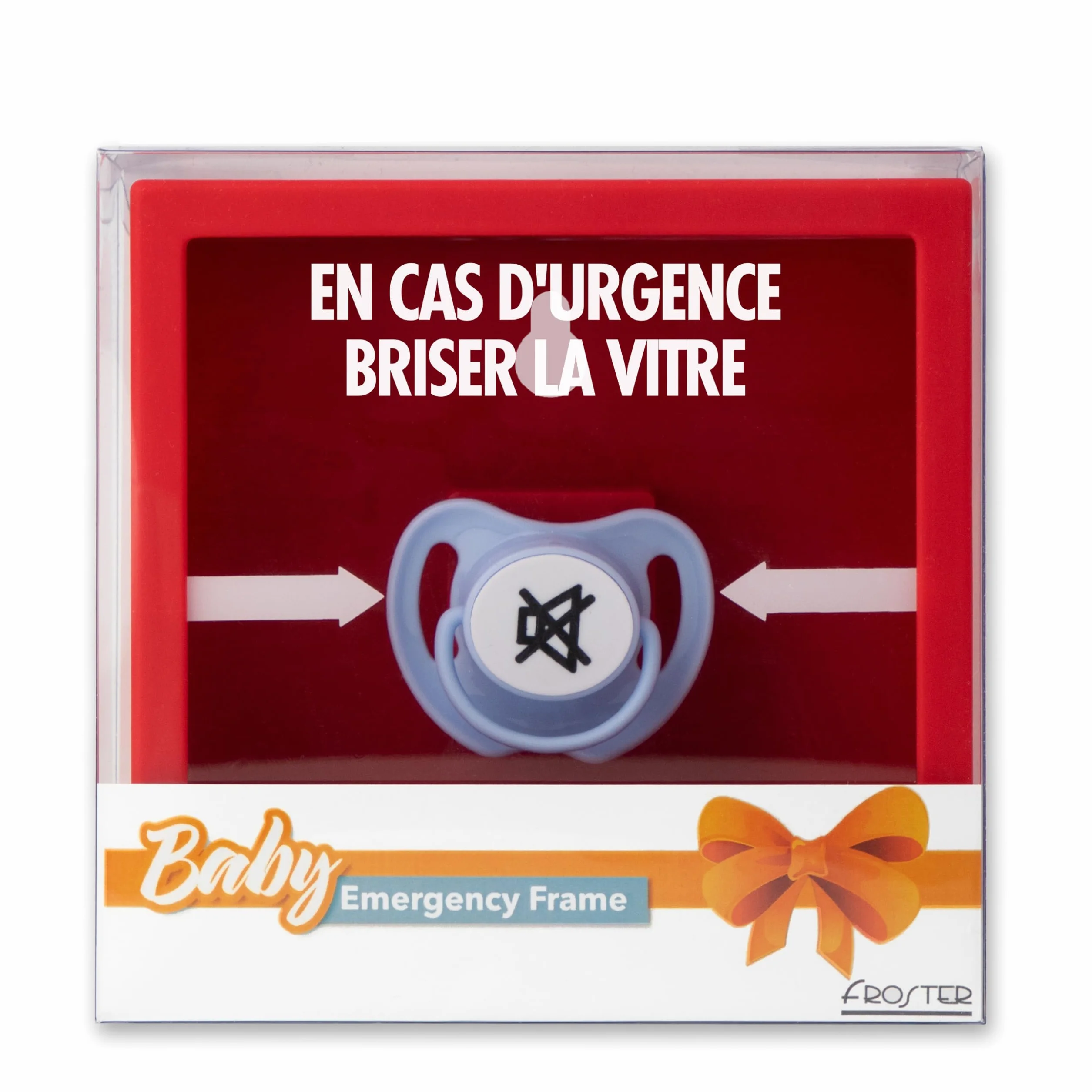 Froster Baby Emergency Frame - En cas d'urgence briser la vitre, Cadeau Baby Shower
