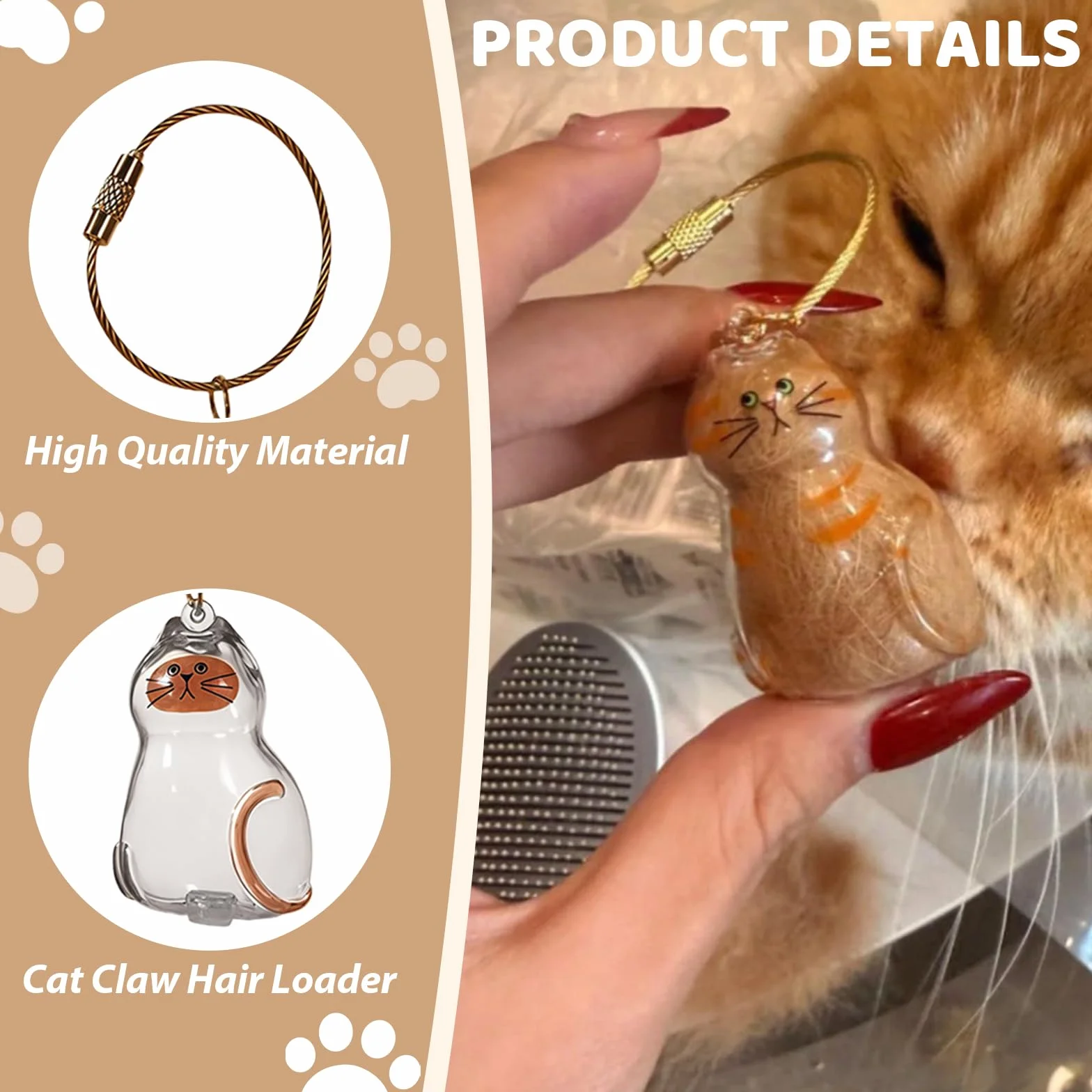 Médaille Souvenir Poils de Chat, 6 Pièces Médaillon à Remplir, Bijoux Funéraire pour Animaux