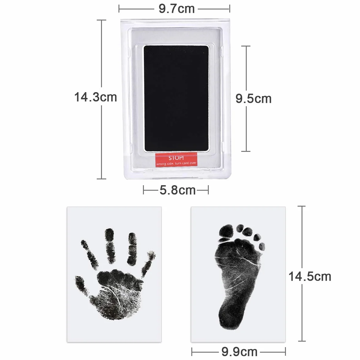 Nabance Kit Empreinte Pieds et Mains Bébé Clean Touch Tampons Souvenir Cadeau