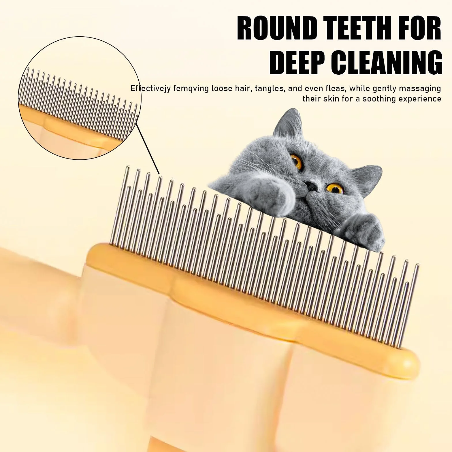 Brosse pour Chat 2 Pièces, Peigne Attrape'poils, Brosse Activ Pet, Toilettage Doux et Efficace