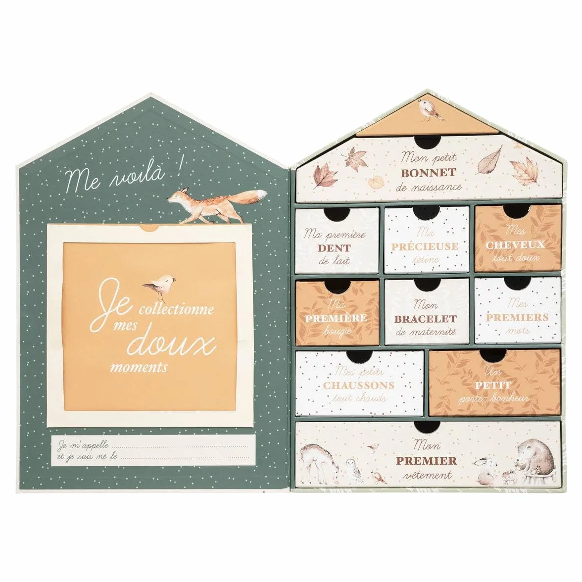 Atmosphera Coffret de Naissance Maison Forêt H30-5 cm