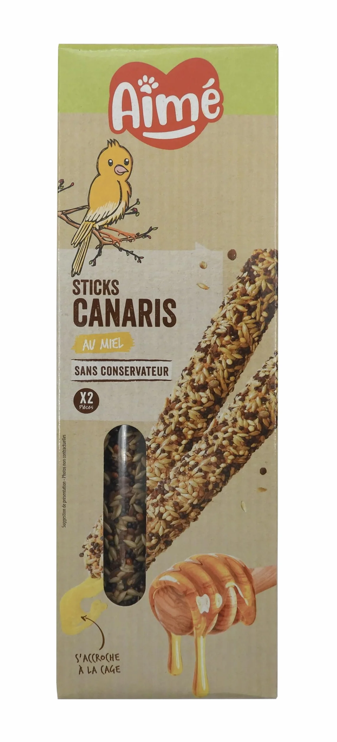 Aime Baguettes au Miel pour Canaris 2 Baguettes Croustillantes