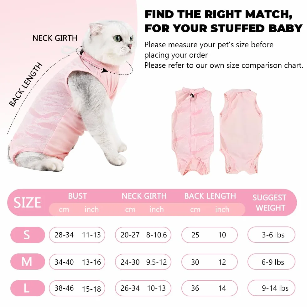 Body Chat Post Operatoire Gilet de Récupération Vetement Anti Lechage Respirant